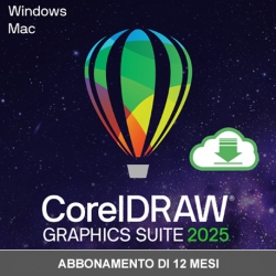 CorelDRAW Graphics Suite 2025 - Abbonamento 1 anno per Win e Mac