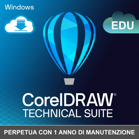 CorelDRAW Technical Suite 2025 Versione Educational perpetua con 1 anno di manutenzione