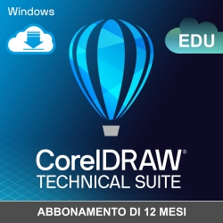 CorelDRAW Technical Suite 2025 Education - Abbonamento 1 anno per Windows (Inglese)